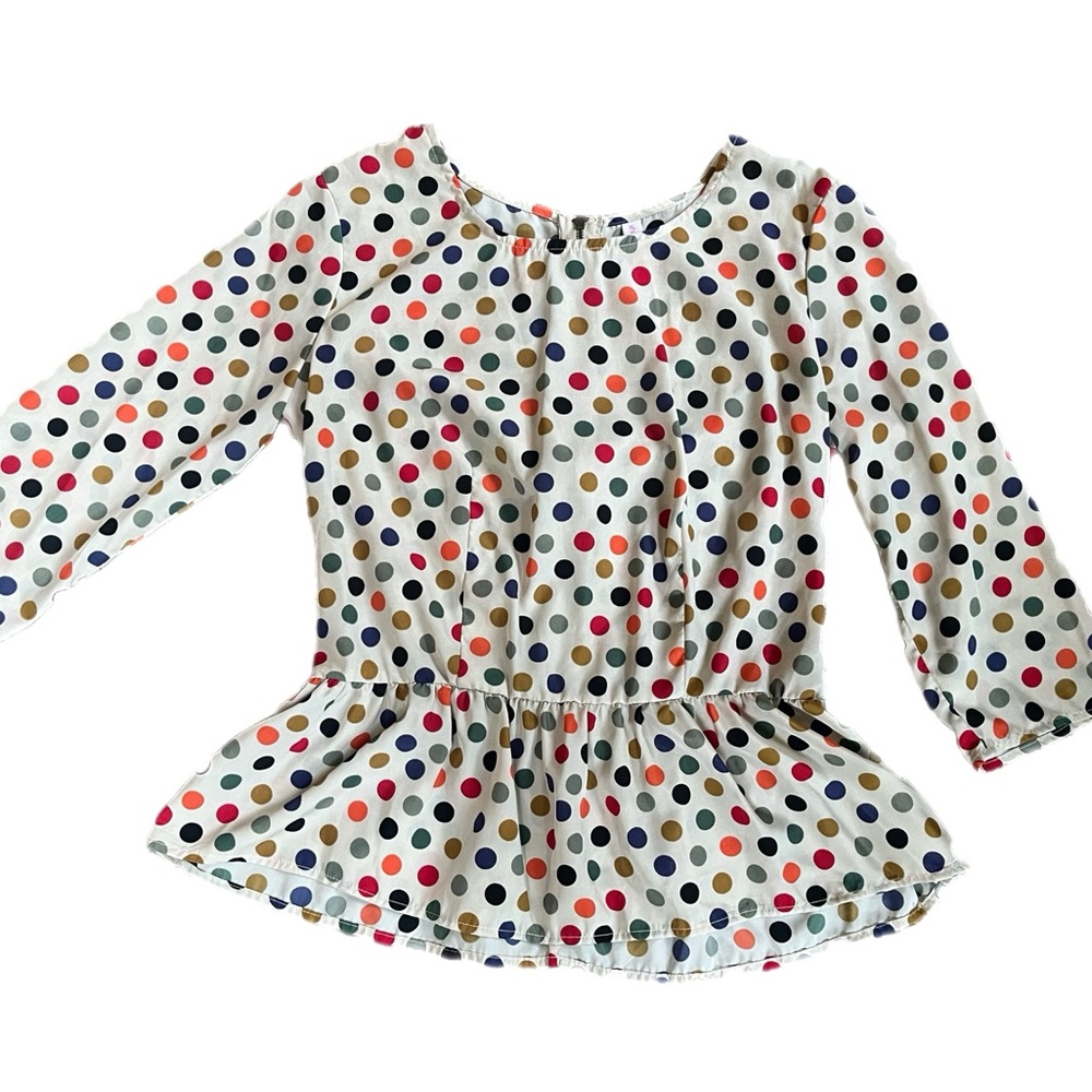 Polka Dot Peplum Top